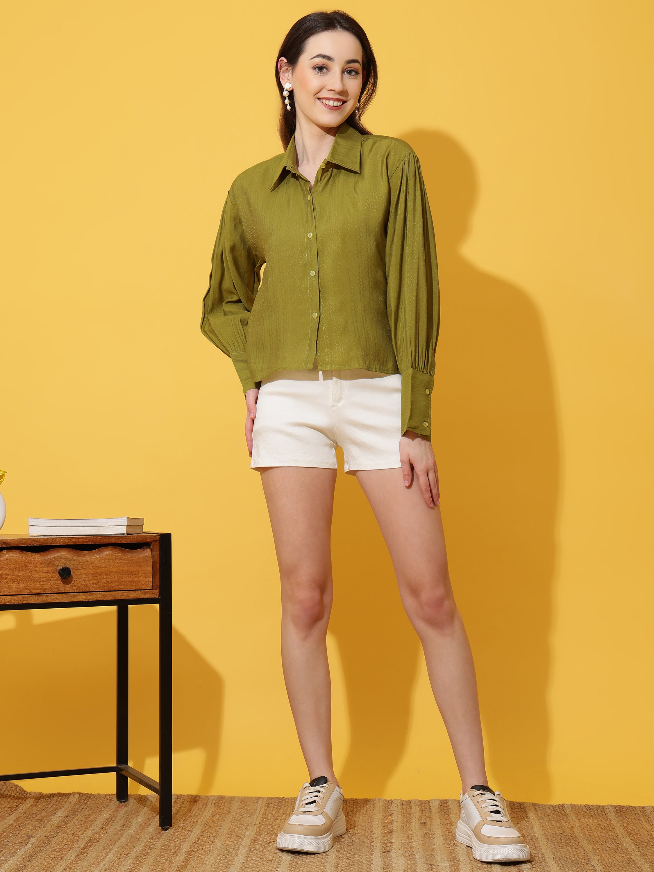 Kinjo Women Solid Formal Shirts
