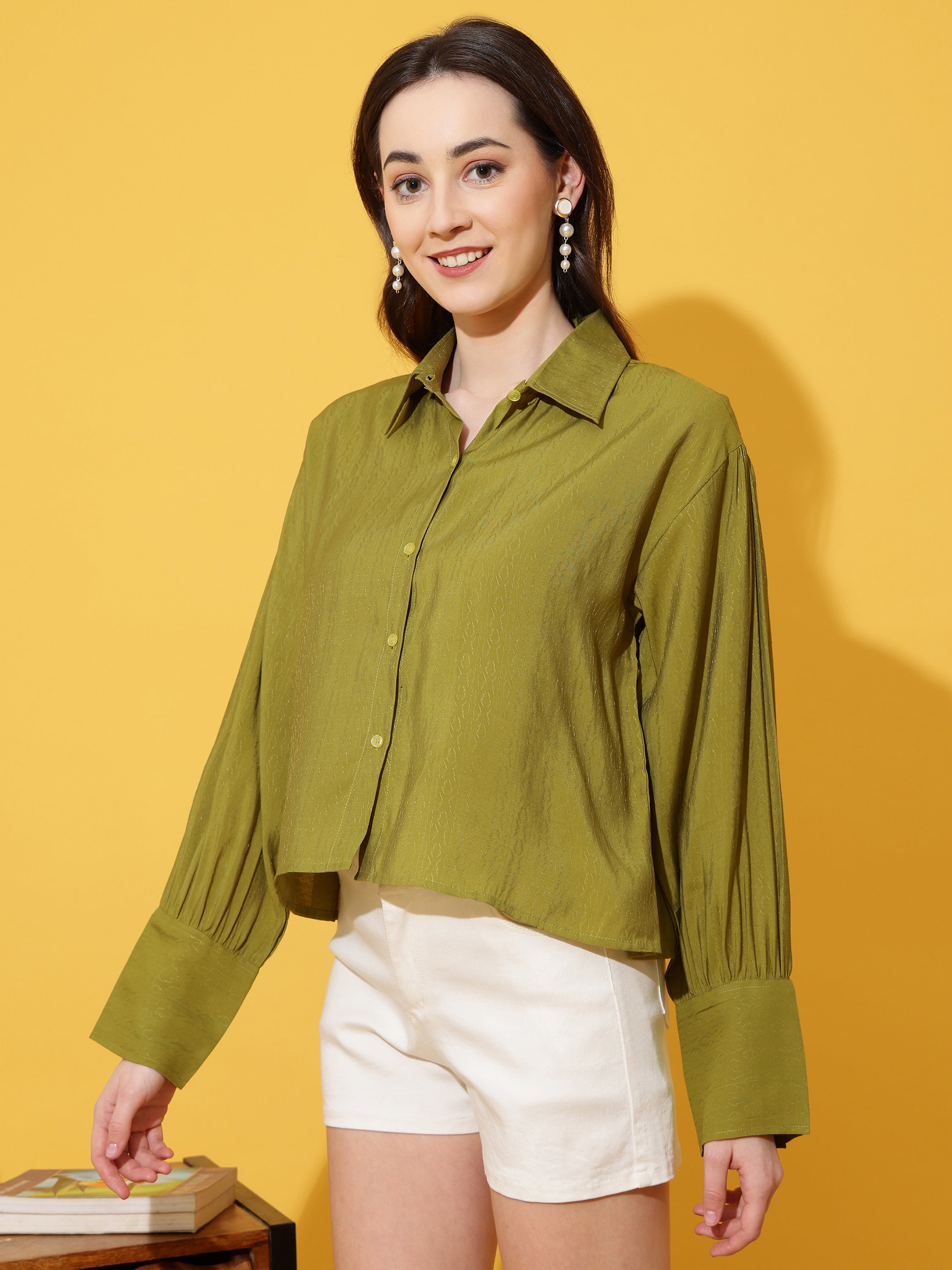 Kinjo Women Solid Formal Shirts
