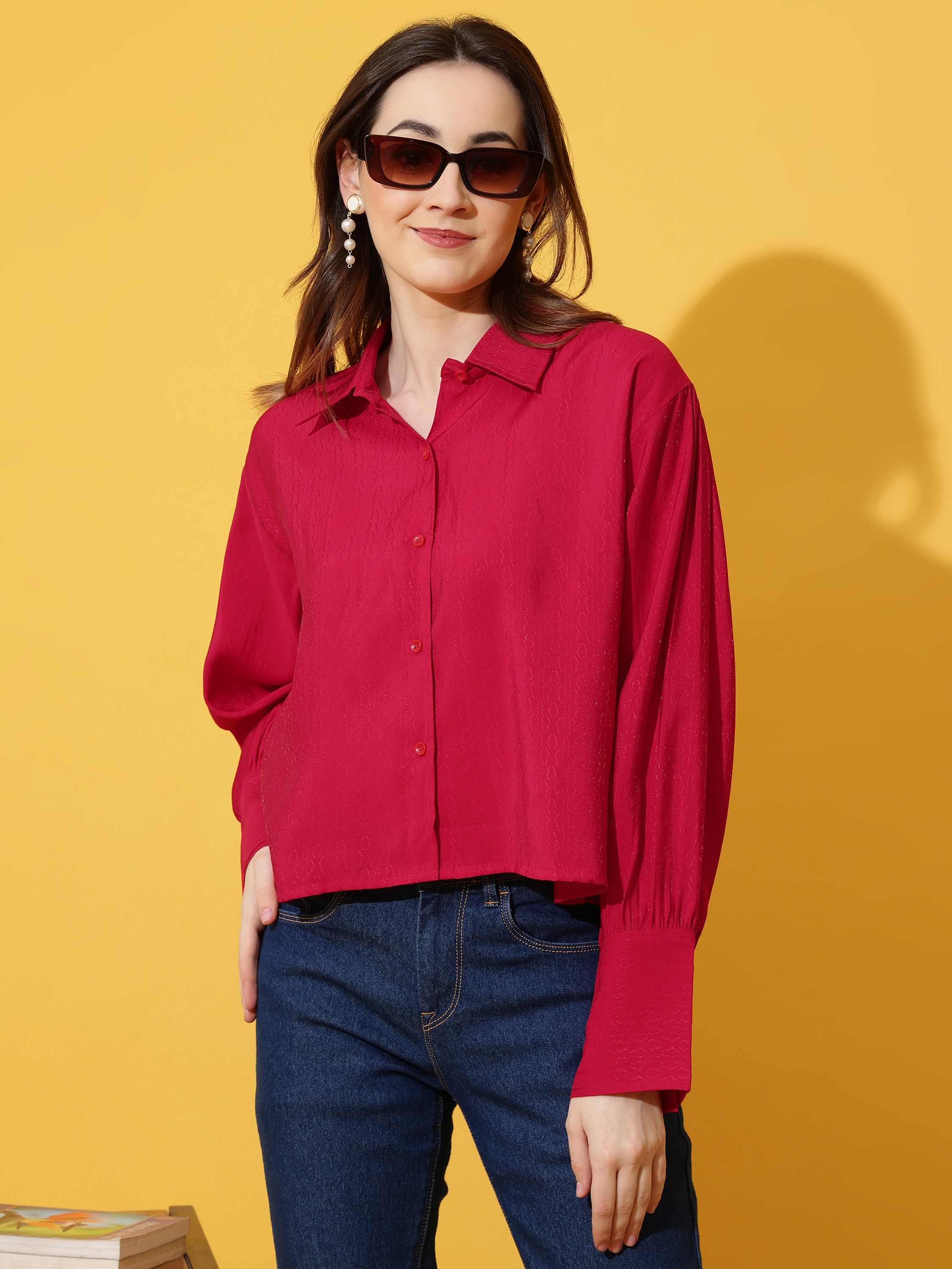 Kinjo Women Solid Formal Shirts