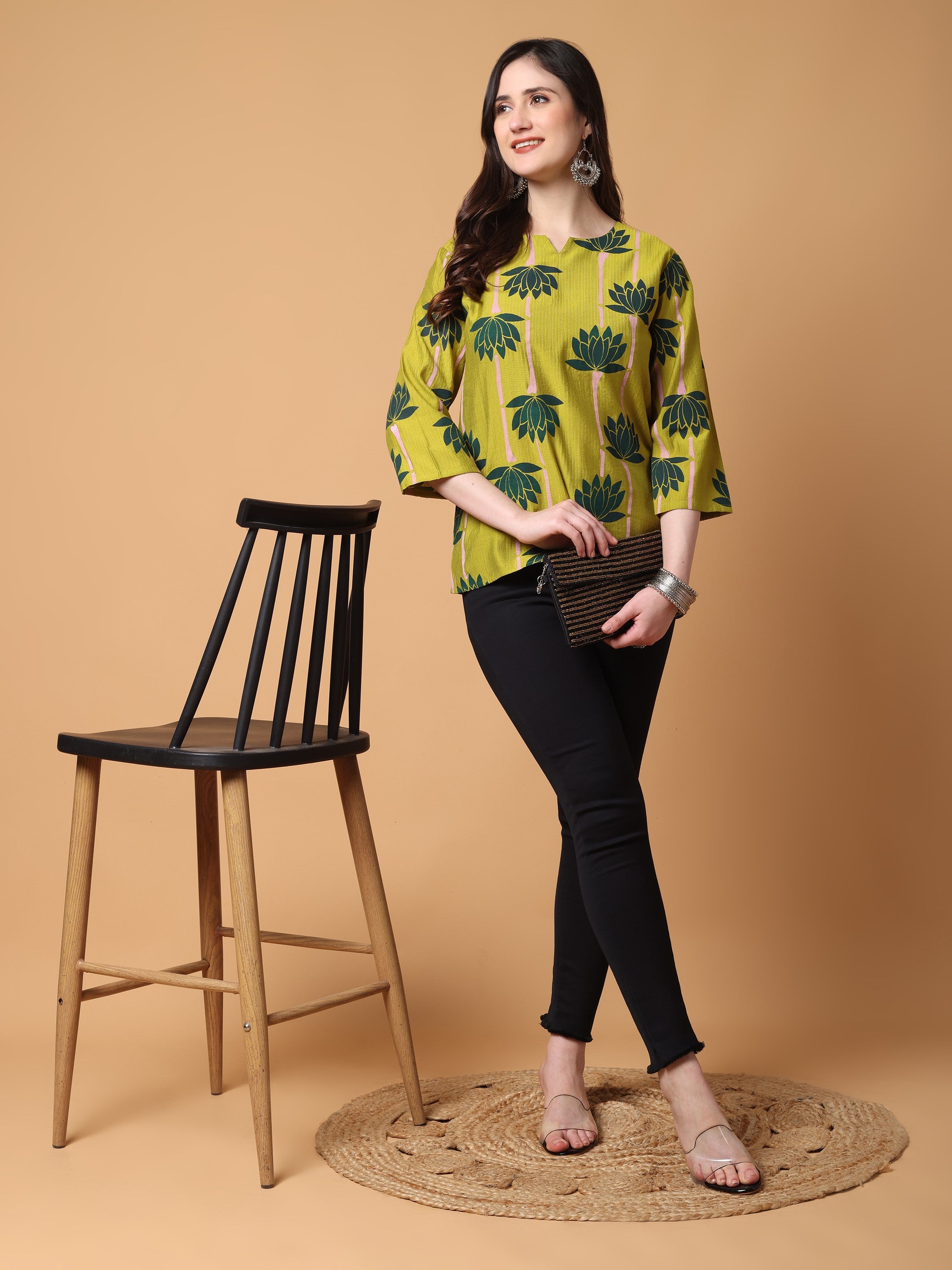 Women Lotus Printed Top